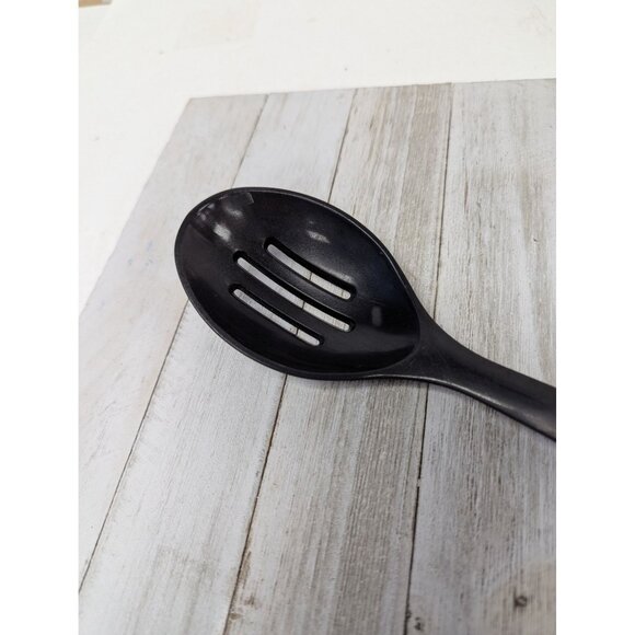 Tupperware #1 Serving Slotted Spoon Black 12" Utensil Kitchen #1815 - Picture 2 of 7
